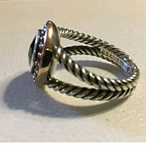 David Yurman Garnet & Pink Sapphire Cerise Ring 6 Rare - Picture 3 of 3